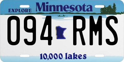 MN license plate 094RMS