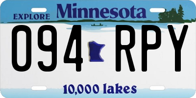 MN license plate 094RPY