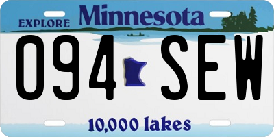 MN license plate 094SEW