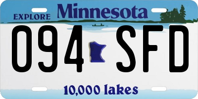 MN license plate 094SFD