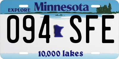 MN license plate 094SFE