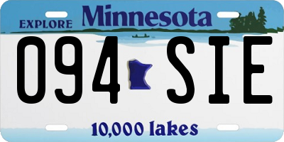 MN license plate 094SIE