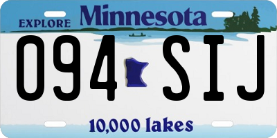 MN license plate 094SIJ