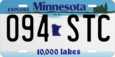 MN license plate 094STC