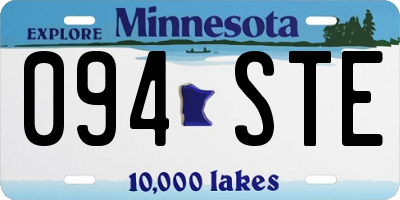 MN license plate 094STE
