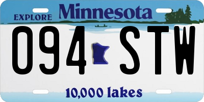 MN license plate 094STW