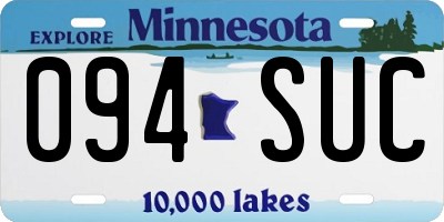 MN license plate 094SUC