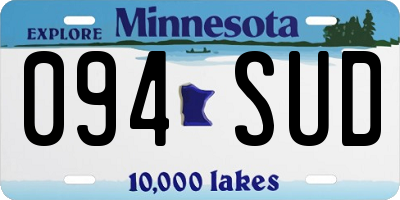 MN license plate 094SUD