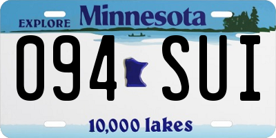 MN license plate 094SUI