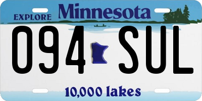 MN license plate 094SUL