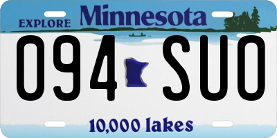 MN license plate 094SUO
