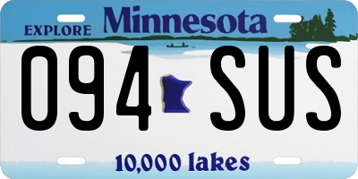 MN license plate 094SUS