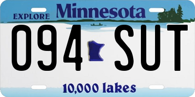 MN license plate 094SUT