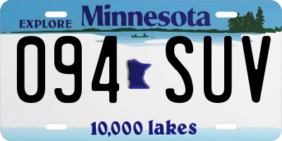 MN license plate 094SUV