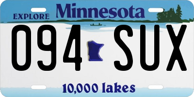 MN license plate 094SUX