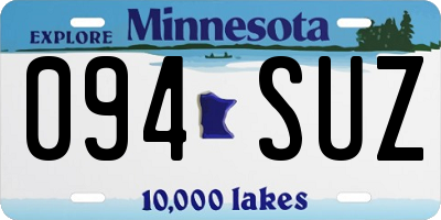 MN license plate 094SUZ
