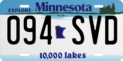 MN license plate 094SVD
