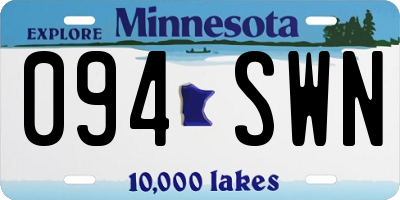 MN license plate 094SWN