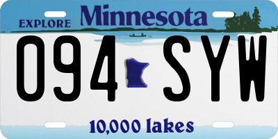 MN license plate 094SYW