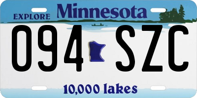 MN license plate 094SZC