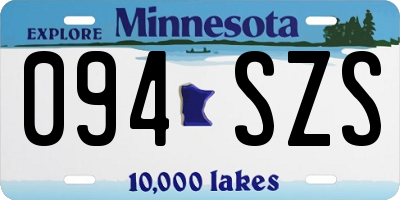 MN license plate 094SZS
