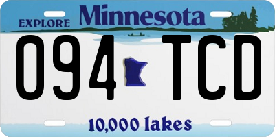 MN license plate 094TCD