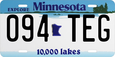 MN license plate 094TEG