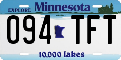 MN license plate 094TFT