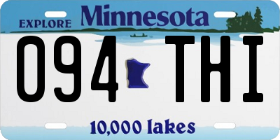 MN license plate 094THI