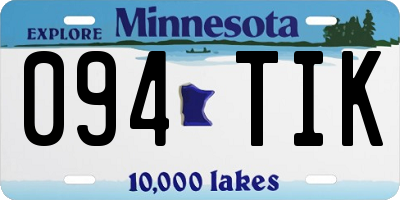 MN license plate 094TIK