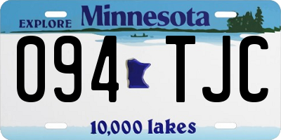 MN license plate 094TJC