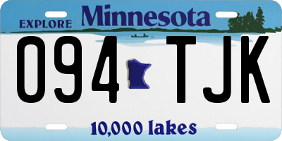 MN license plate 094TJK