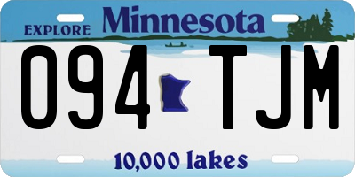 MN license plate 094TJM