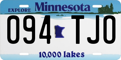 MN license plate 094TJO