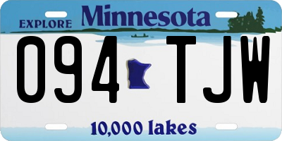 MN license plate 094TJW