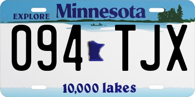 MN license plate 094TJX