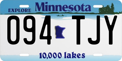 MN license plate 094TJY