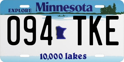 MN license plate 094TKE