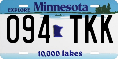 MN license plate 094TKK