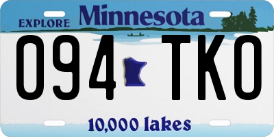 MN license plate 094TKO