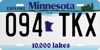 MN license plate 094TKX