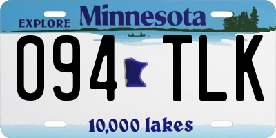 MN license plate 094TLK