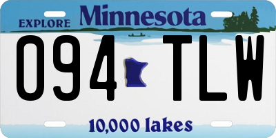 MN license plate 094TLW
