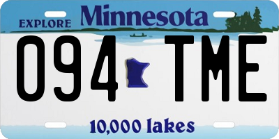 MN license plate 094TME