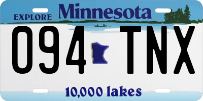 MN license plate 094TNX