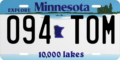 MN license plate 094TOM