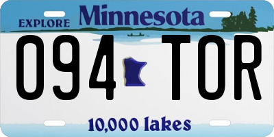 MN license plate 094TOR