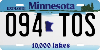 MN license plate 094TOS