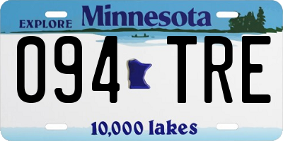 MN license plate 094TRE