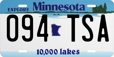MN license plate 094TSA